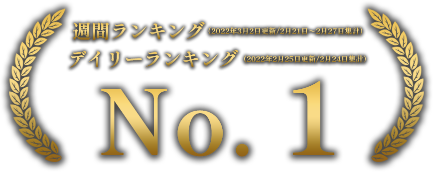 週間ランキング（2022年3月2日更新/2月21日〜2月27日集計） デイリーランキング（2022年2月25日更新/2月24日集計） No. 1